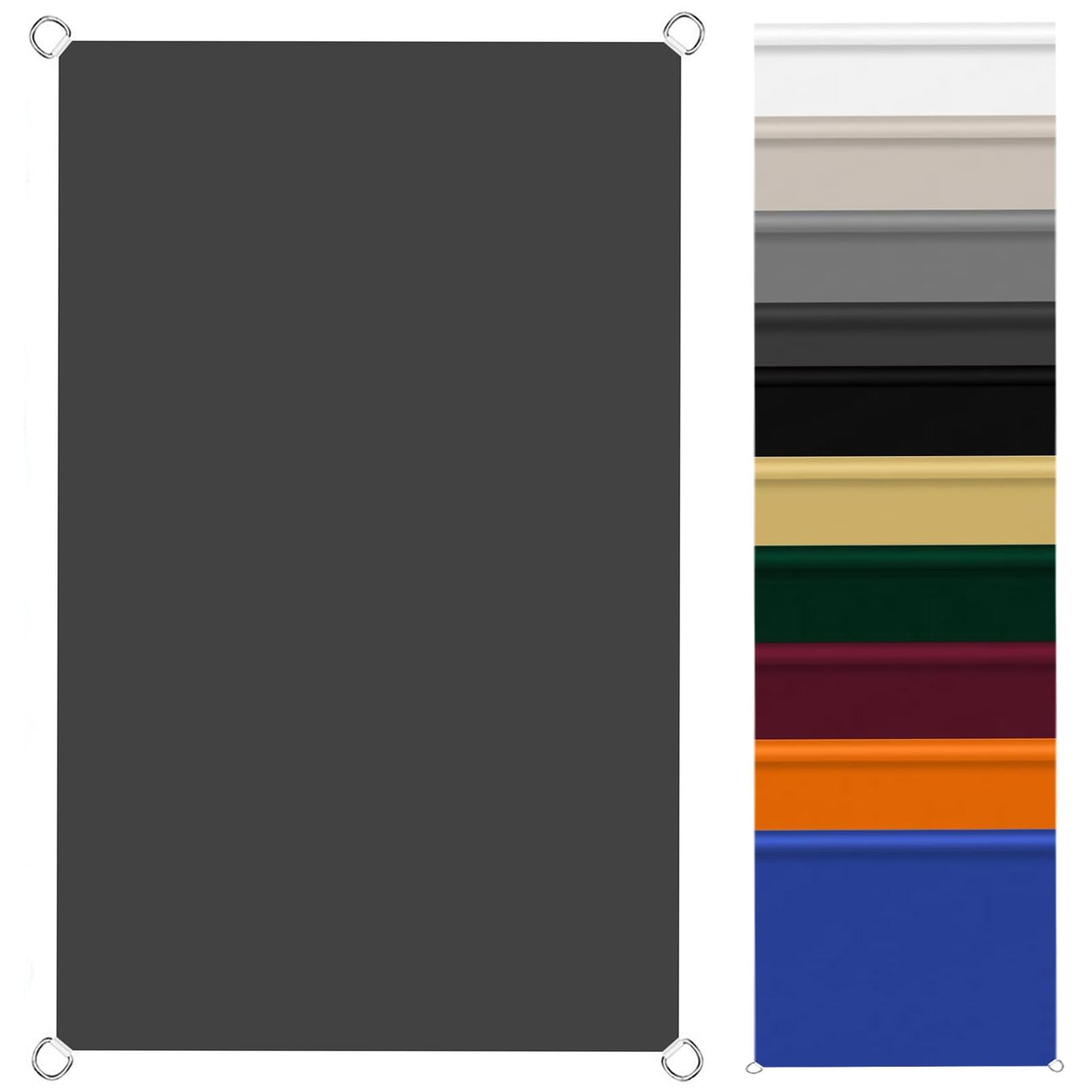 Filet protection solaire imperméable gris foncé 4.5x5.5m anti-UV jardin