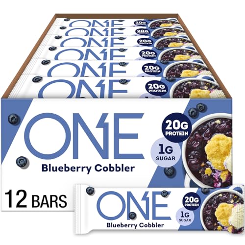 ONE Protein Bars, Blueberry Cobbler, Gluten Free with 20g Protein...