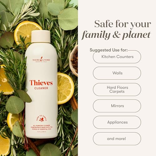 Image of Young Living Thieves Household Cleaner Ultra Concentrated 14.4 fl oz - All Purpose Cleaner for Kitchen, Bathroom & Surfaces - Multipurpose Essential Oil Cleaner - 3 Pack