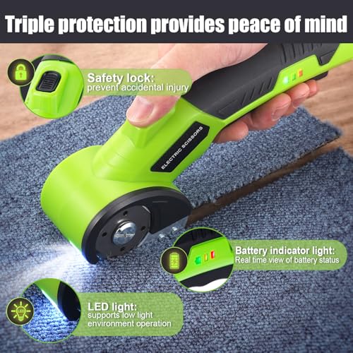 Electric Scissors,Cardboard Cutter,Electric Box Cutter,3.6V Cordless Scissors,Cardboard Cutter with 2 Safety Blades And Storage Bag by HORMY - Used condition - Image 6