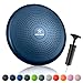BODYMATE Ballsitzkissen inkl. Pumpe NAVY-PEONY 34cm Durchmesser - Balance-Kissen, Luftkissen, Balance Pad, Noppenkissen - Core-, Fitness-, Reha-, Koordinations- und Rückentraining