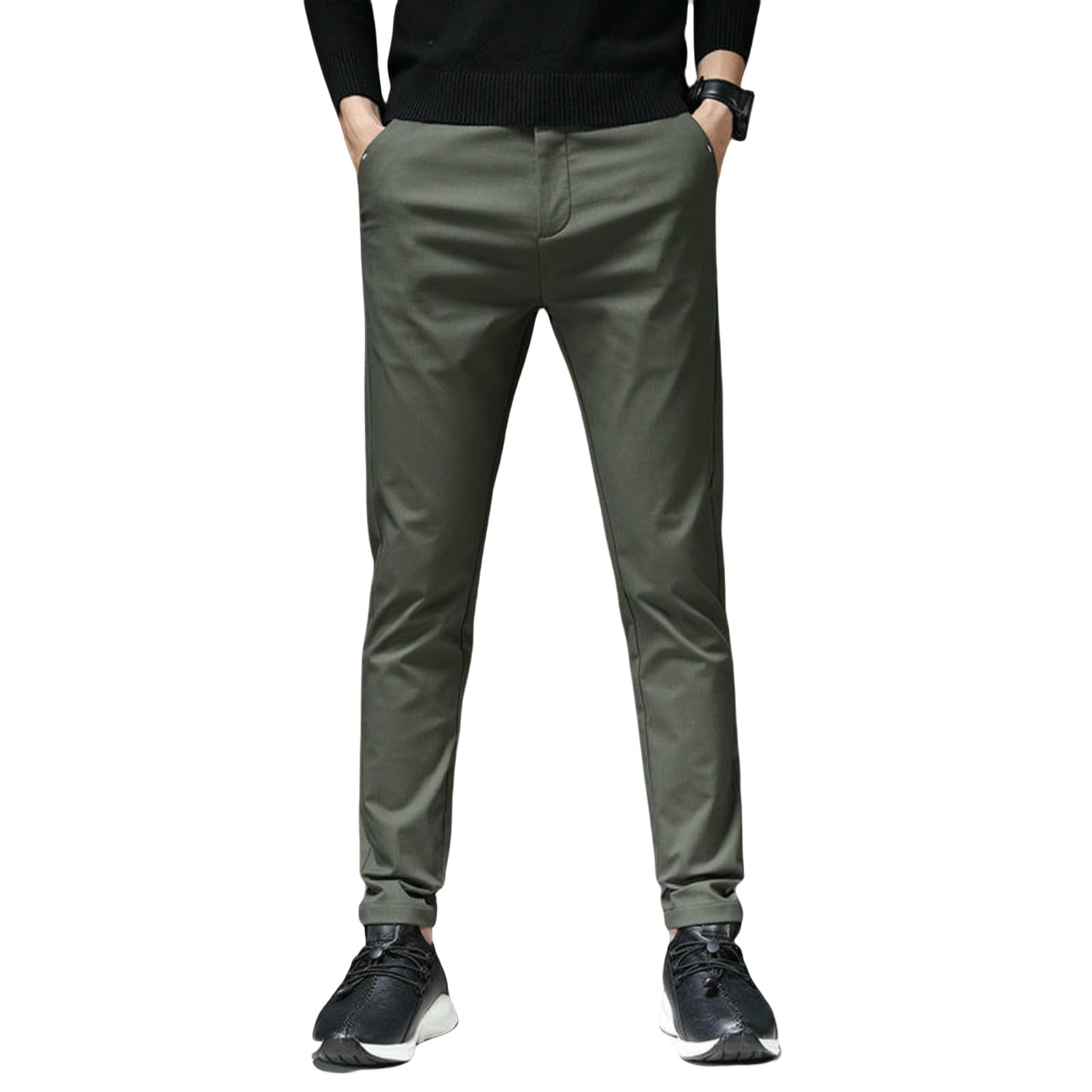 Pantaloni casual da uomo Primavera Autunno Estate Sottile Elastico Dritto Alla Moda