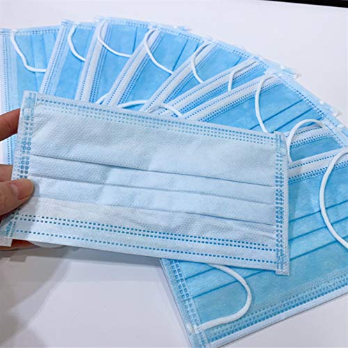 10PCS Thick 3-Ply Face Shield with Elastic Ear Loop Cover Full Face Anti-Dust - Thumbnail 2