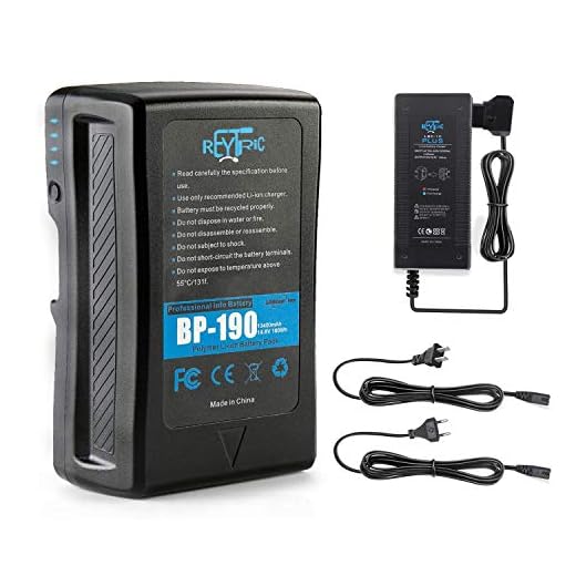 REYTRIC 190Wh(13400mAh) V Mount/V-Lock Battery Compatible Video Camera Camcorder Broadcast LED Light with D-tap Cable and Upgrade 5A Output D-Tap Charger