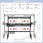 ADBIU Over The Sink Dish Drying Rack (Expandable Height and Length) Snap-On Design 2 Tier Large Dish Rack 31-39.4L x 12W x 34-38H inches - Image 2