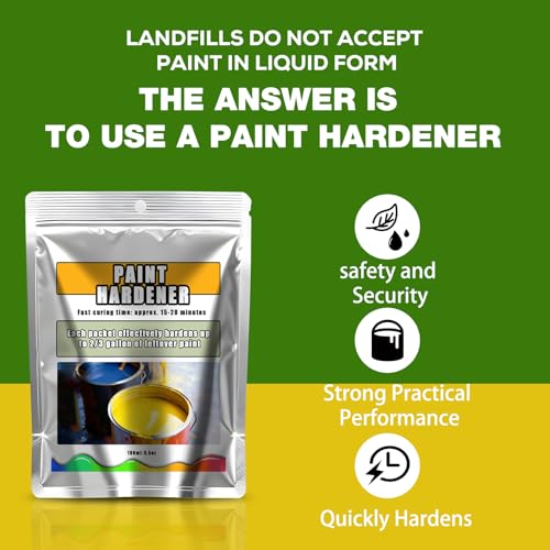 6 Pack Paint Hardener for Disposal - Fast Acting Solidifier for Disposal - Paint Drying Powder for Acrylic & Latex Paint by LIIZOUSUDA - Image 2