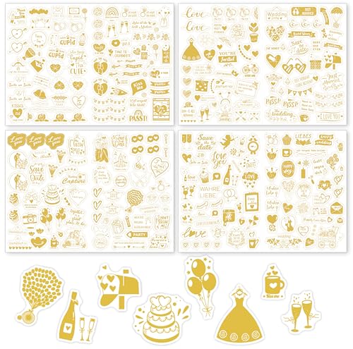 Wedding Guest Book Sticker - Vintage Wedding Sticker for Guest Book and Photo Album with Lots of Love - Wedding Sticker for Scrapbook