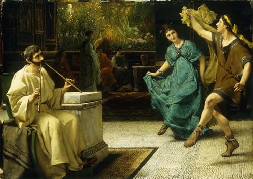 Pintura mural de lienzo teatro romano Lawrence Alma Tadema cuadro 60x90cm