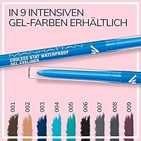 Manhattan Endless Stay Waterproof Gel Eyeliner – Hellblauer Gel Eyeliner mit Glitzer und herausdrehbarer Mine ohne Anspitzen – Farbe Aqua Sparkle 004 – 1 x 2,6g – Ansicht 6