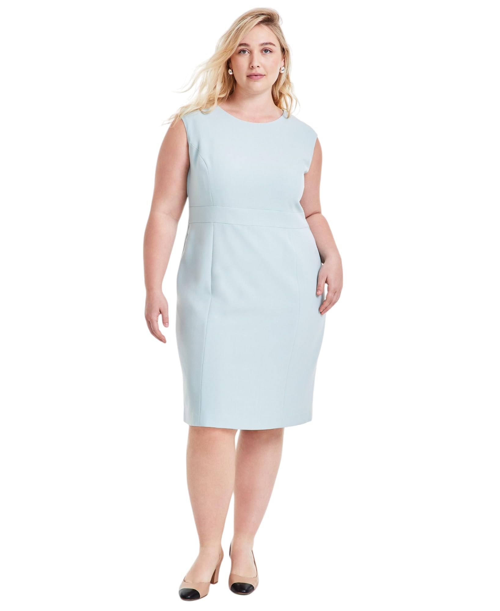 Kasper Womens Extended Cap SLV Princess Seam Dress