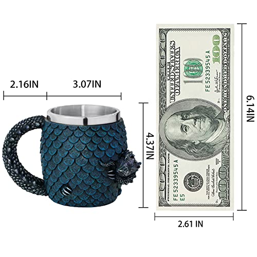 Got Dragon Egg Coffee Mug - Medieval D&D Beer Stein Tankard - 14Oz Stainless Drinking Mug For Dragon Lovers Collector - Novelty Gothic Dungeons And Dragons Gift Bar Party Drinkware Decorations #TOP6