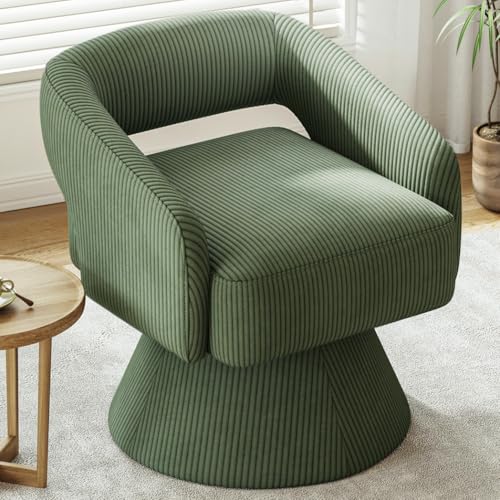 LINSY Swivel Barrel Chair, 360 Modern Swivel Accent...