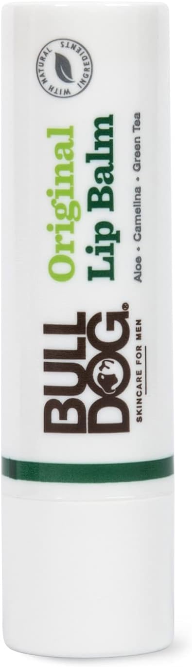 Bulldog Mens Skincare and Grooming Original Lip Balm with Peppermint Oil, 0.15 Ounces