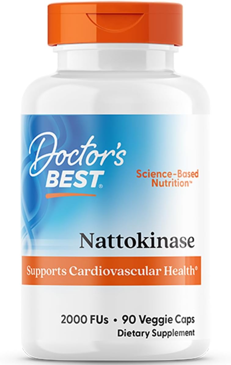 Doctors Best Nattokinase 2000 FUs, Vegan Friendly, Non-GMO, 90 Veggie Capsules (Pack of 1)