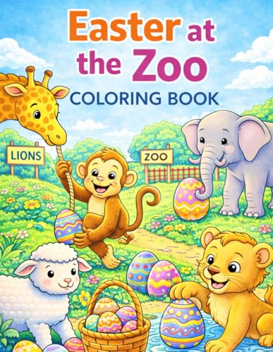 Easter at the Zoo Coloring Book: A Fun and Adorable Easter Coloring Book Featuring Zoo Animals, Easter Eggs, and Springtime Adventures for Kids (USA 250 Patriotic Easter Coloring Book Series) image 2