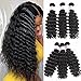 Beauty Forever 8A Brazilian Virgin Hair Deep Wave 3 Bundles 100% Unprocessed Virgin Human Hair Extensions (14 16 18inch)