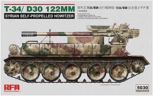 T-34/D30 122 mm Rye Field Model 5030 maquette blindé syrien 1:35