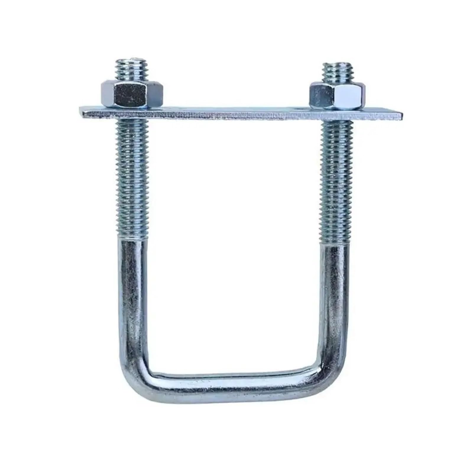 Śruby U stalowe o różnych długościach, Kwadratowy zacisk rurowy U-Bolt M8 ze stali węglowej śrubami przegrodowymi(M8x140x170mm)