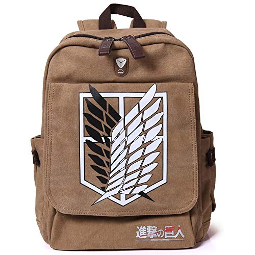 HAMIQI Mochila de Cosplay Attack on Titan  Marrón
