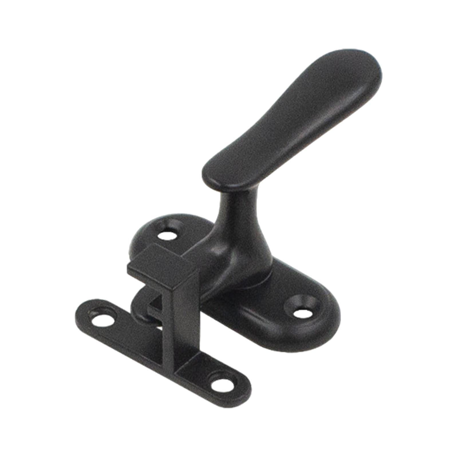 Verrouillage sécurisé anti-ouverture pour verrou de porte coulissante en acier inoxydable noir