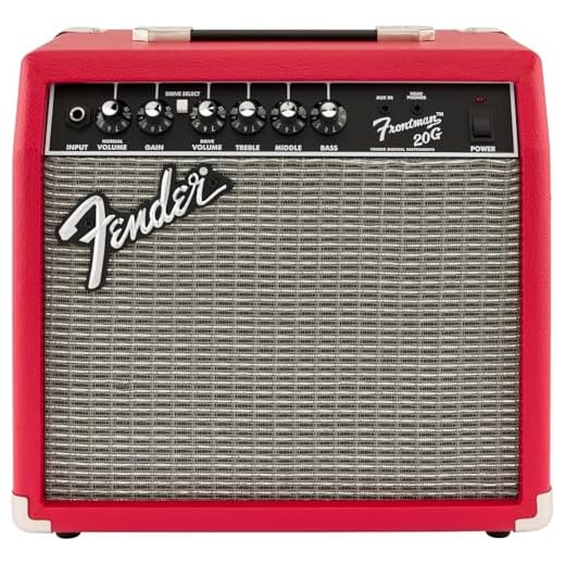 Fender Frontman 20G Combo Guitar Amp, 20W, Suitable for Electric Guitar, Red