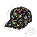 Fashionable Baseball Cap Colorful Black Dots Geometric Stripes 80S 90S Style Dad Cap for Boys and Girls - Low Profile Quick Dry Running Cap Outwear