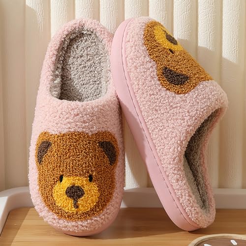 Image of Women's Men's Cute Frog Slippers Fuzzy Memory Foam Kawaii Cartoon Animal Slippers Winter Warm Fluffy Shoes