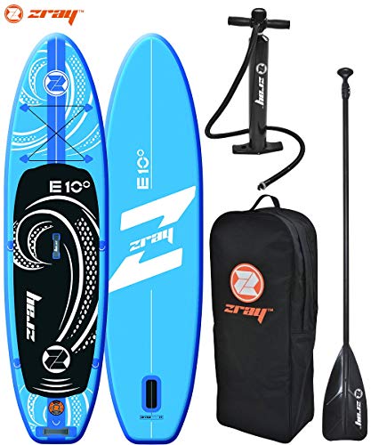 ZRAY SUP Evasion 10' - Stand Up Paddle Gonflable - Charge Max 110 Kg - 297 x 76 x 13 cm - Dropstitch...