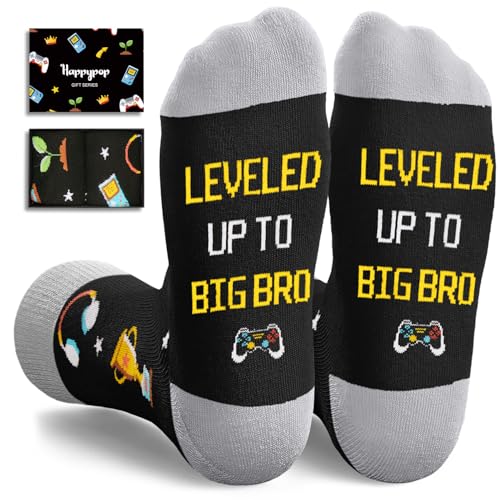 HAPPYPOP Gifts for Older Brother - Big Brother Gifts, Big Bro Socks for Men