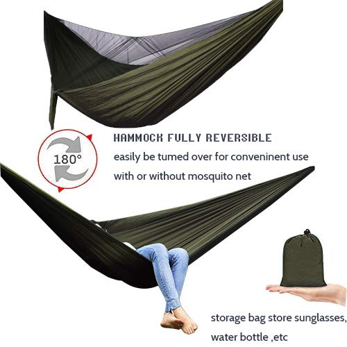 Camping Hammock With Mosquito Net And Rain Fly - Travel Hammock Bug Net - Hammock Tent For Outdoor Hiking Backpacking Travel Camping Accessories And Camping Gear… #TOP3