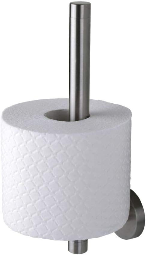Tiger Toilet Roll Holder, Stainless Steel Brushed, 5 x 23.5 x 8.6 cm
