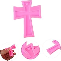 Vista 5 de COHEALI Molde de llavero de silicona para caramelos, crucifijo de silicona, moldes de resina de silicona, moldes de resina de silicona, molde