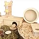 XFLYP Hamsterrad 20cm, Holz Bogie Wheel Laufrad, Trainingsspielzeug Käfig Zubehör für Totoro Mouse zwerghamster Eichhörnchen Chinchillas Rennmäuse Kleintier Haustier