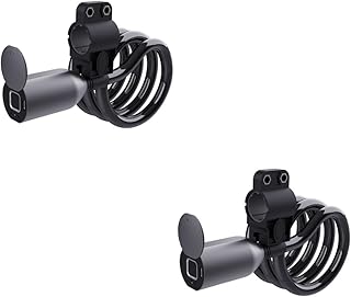 Toddmomy 2 Sets Bicycle Fingerprint Lock Fingerprint Bike Lock Heavy Duty Cable Lock Bike Cable Heavy Duty Bike Lock Scooter Lock Chain Lock Bike Lock Outdoor Lock Portable Frame