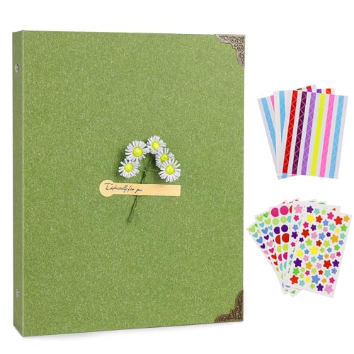 ZEEYUAN Livro de fotos para personalizar, álbum de fotos de 60 páginas, com cantos de fotos como um belo presente para mulheres, mãe, avó, irmã, filha, tia, companheira