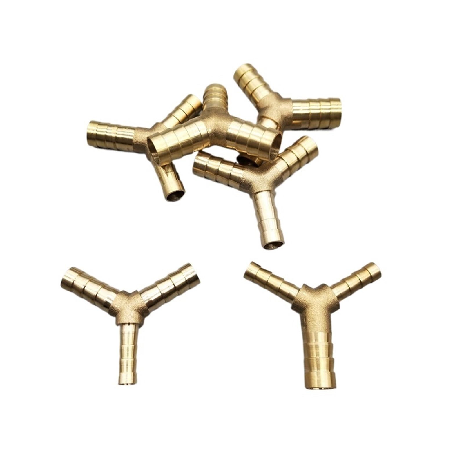 AARTERZZA 1pc 4mm 5mm 6mm 8mm 10mm 12mm Y Type Reducing Hose Barb Brass Barbed Tube Pipe Fitting Reducer Coupler Connector Adapter(16mm-16mm-19mm Barb)