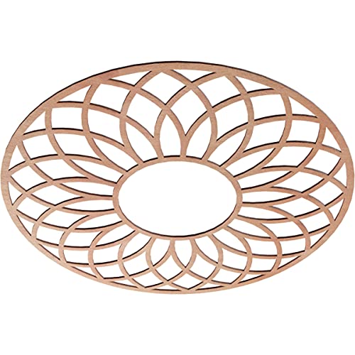 Image of Ekena Millwork 36 inchOD x 12 1 /4 inchID x 1 /4 inchT Cannes Wood Fretwork Pierced Ceiling Medallion, Cherry