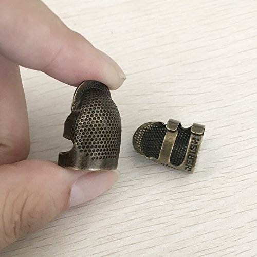 D&D Sewing Thimble Finger Protector, Adjustable Finger Metal Shield Protector Pin Needles Sewing Quilting Craft Accessories Diy Sewing Tools (Small) #TOP5
