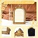 Liliaafar Vintage Ring Holder Arch Gold Ring Wedding Display Suede Jewelry Box Stand Frame Earring Tray Anniversary Engagement Baroque Organizer Photograph Prop for Women Birthday Christmas Gift