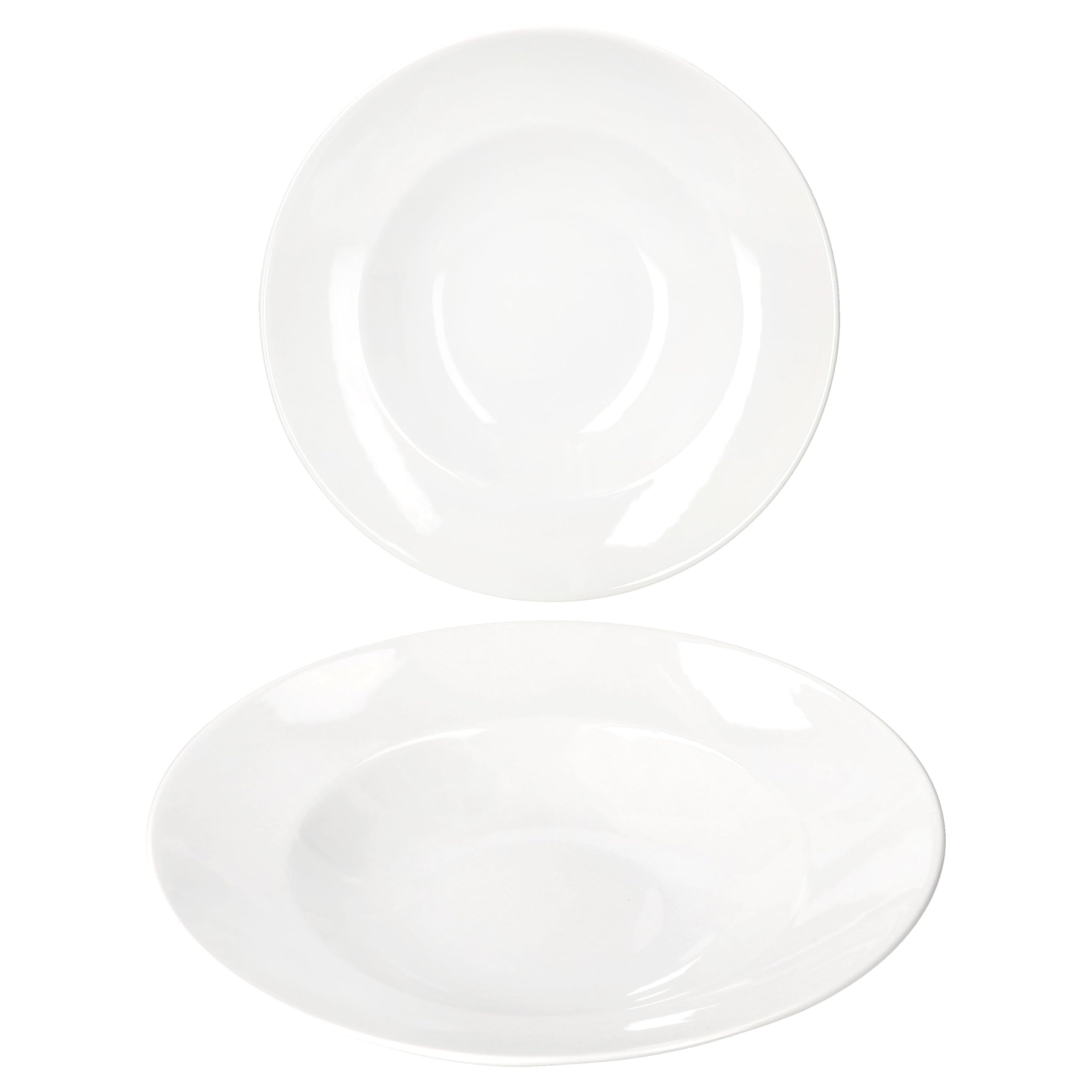 MamboCat Bianco - Set di 2 piatti per pasta, Ø 30 cm, 600 ml, piatti da pasta, insalata, antipasti e zuppe, piatti per pasta