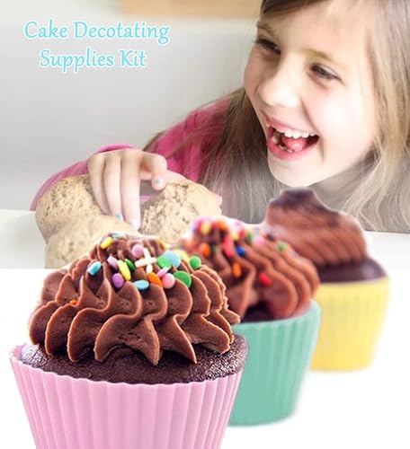 Silicone Baking Cups,12Pcs-Reusable Baking Cups Wrappers Molds For Baking, Muffin Cupcake Liners Wrappers & Dishwasher Safe #TOP5