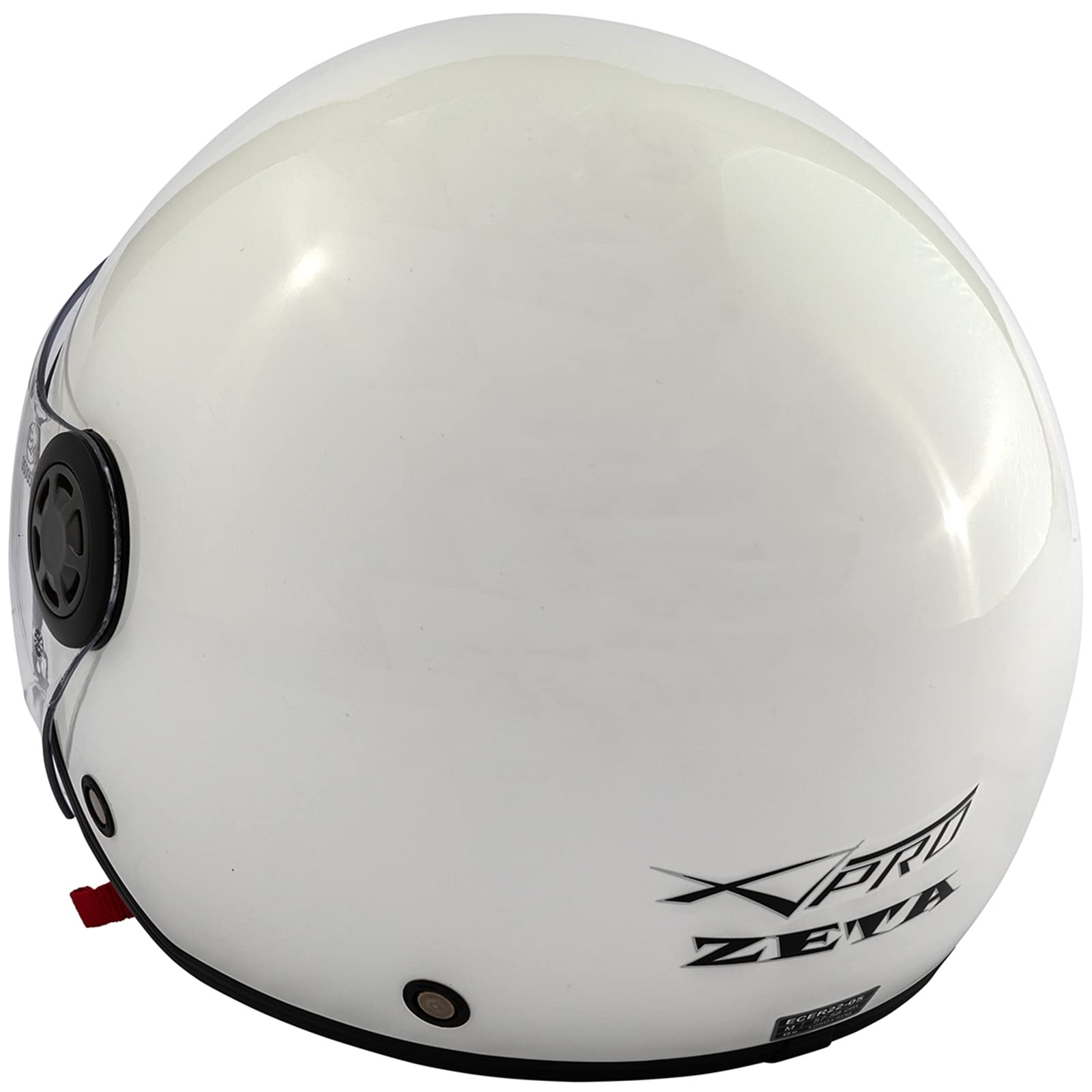 A-pro Casque Jet Moto Scooter Pare-soleil Longue Visière Certifié ECE 22 06 Blanc L