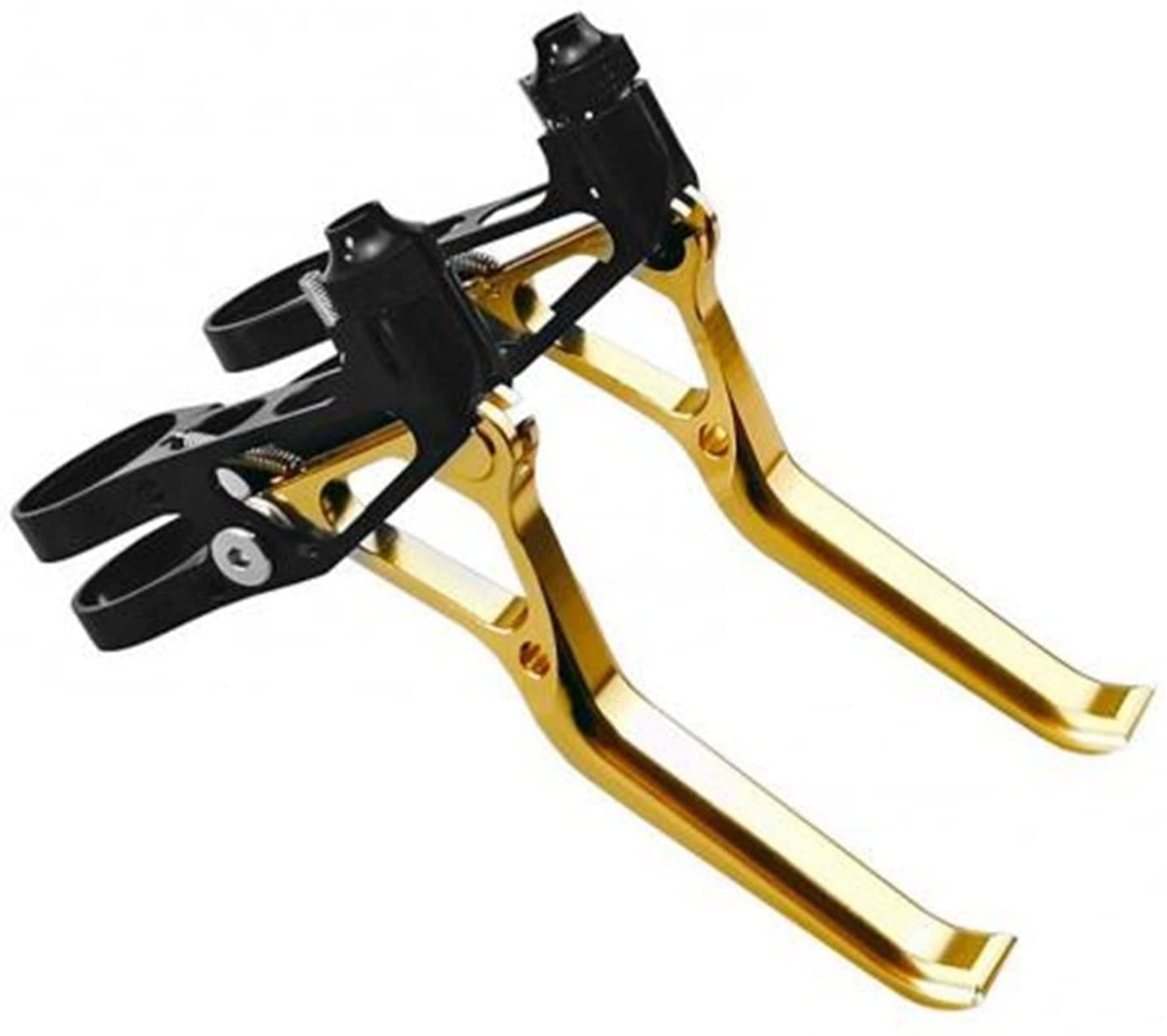 BATLAM Paio di Leve Freno Bici Cave in Lega di Alluminio Bici Leve Freno V Bicicletta Accessori per Biciclette Parti di Ricambio Leva Freno Bicicletta Leve Cambio (Colore : Argento) (Oro)