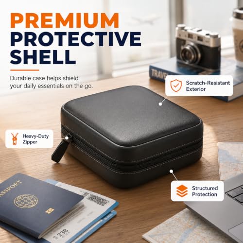 Image of Waterproof Pill Pouch Set, Waterproof Pill Organizer Set with 14pcs Bags Inside, 7 to 14 Days of Meds & Medicine Crush-Resistant Shell, Portable Travel Pill Storage System for Holder Travel (Mix)