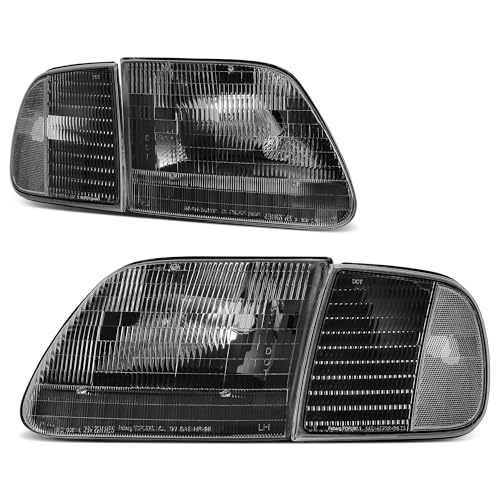 Image of OEDRO Halogen Headlights Assembly Compatible with Ford 1997 1998 1999 2000 2001 2002 2003 F150 / 2004 F150 Heritage / 1997-2002 Expedition with Corner Lights Set