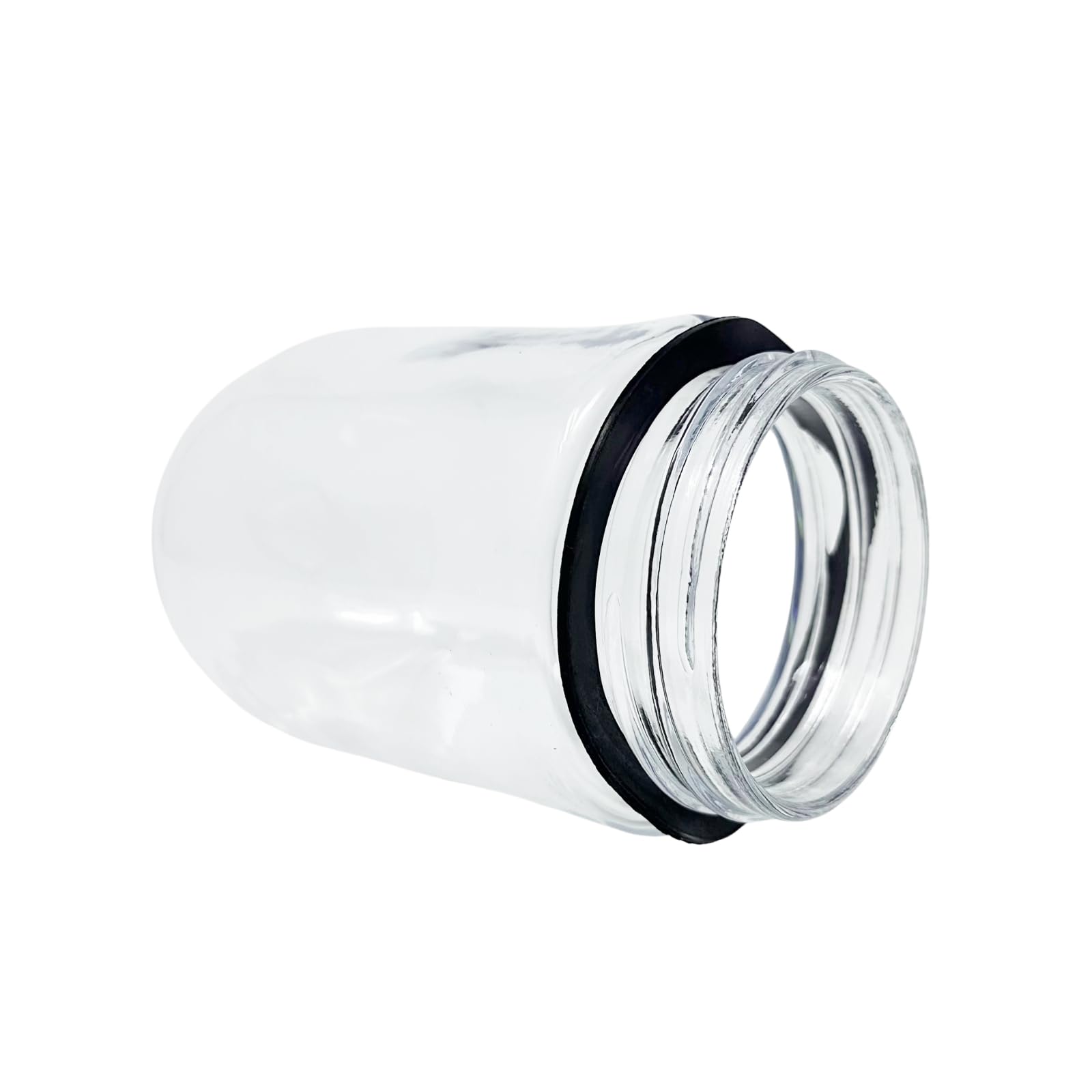 Verre de rechange pour abat-jour transparent avec joint, verre fileté uni Ø100 mm filetage 80 mm H160 mm 60 W pour usage extérieur