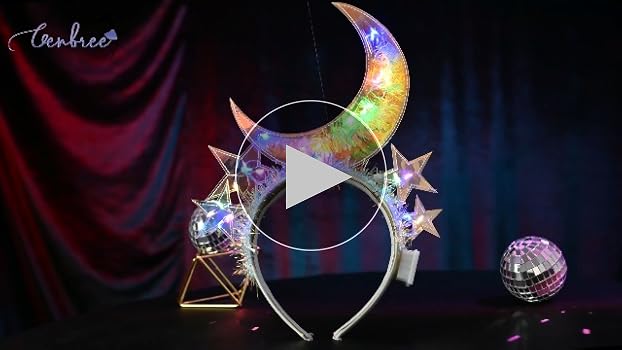 Amazon.com: GENBREE Light Up Moon Headband Star Costume Hair