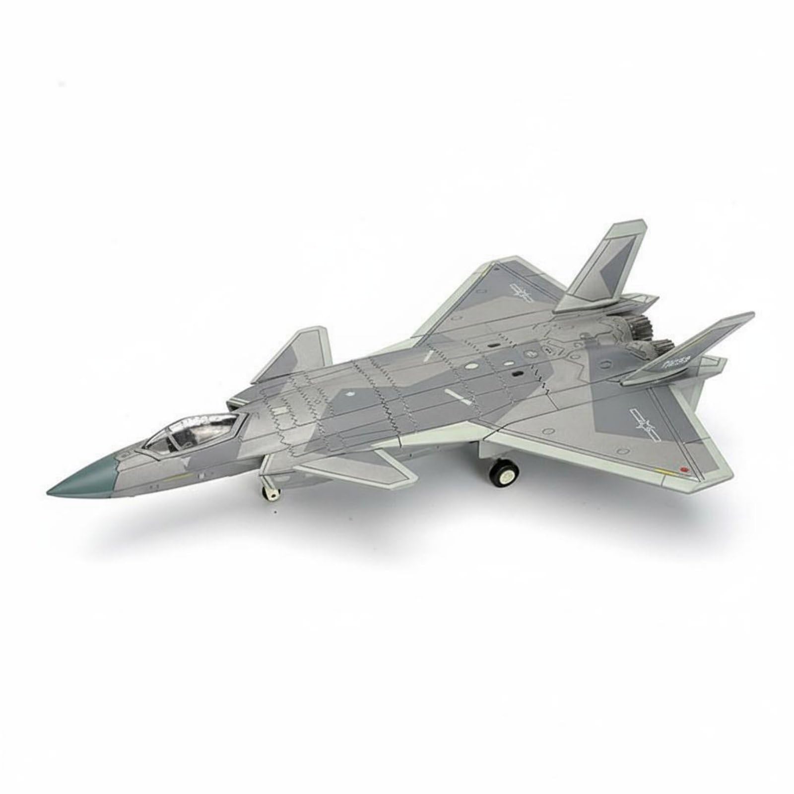 FytStycale 1:72 Scale J-20 Stealth FighterJet Building Blocks Set Aircraft Model Kits Military Plane with Rotatable Wheels Detachable Missile Aeroplane Displays Collection or Gift for Adults and Kids