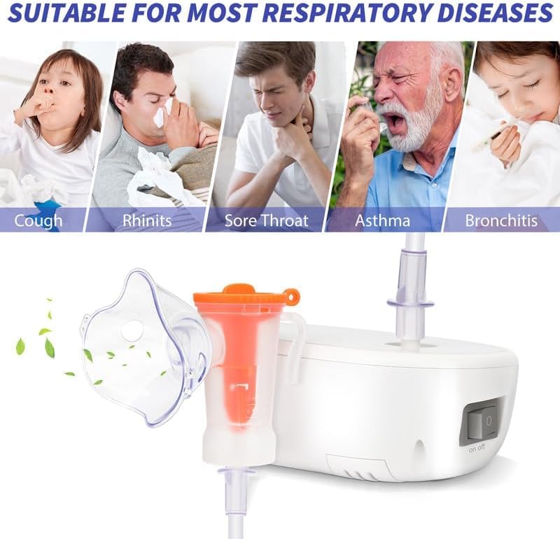 Aika AK-810 Portable Nebulizer Steamer Machine for Adult and Kids Cold and Cough for Home Use Low Noise Compressor Nebuliser Machine with 1 Year Warranty (1 Piece) Aika AK-810 Portable Nebulizer Steamer Machine for Adult and Kids Cold and Cough for Home Use Low Noise Compressor Nebuliser Machine with 1 Year Warranty (1 Piece)