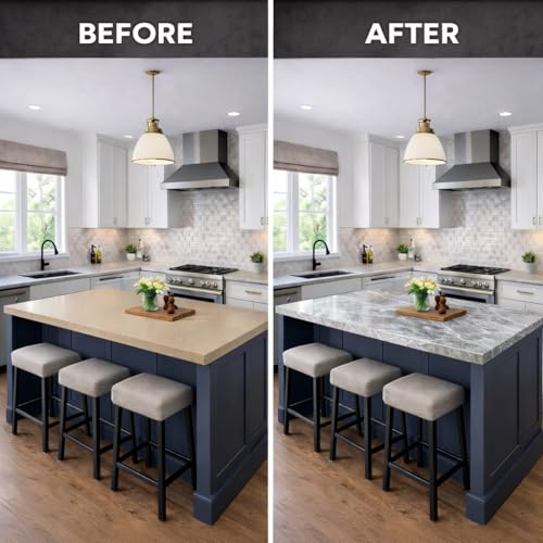 Image of Giani Marble Easy Epoxy Countertop Paint Kit (Emperador Grey)